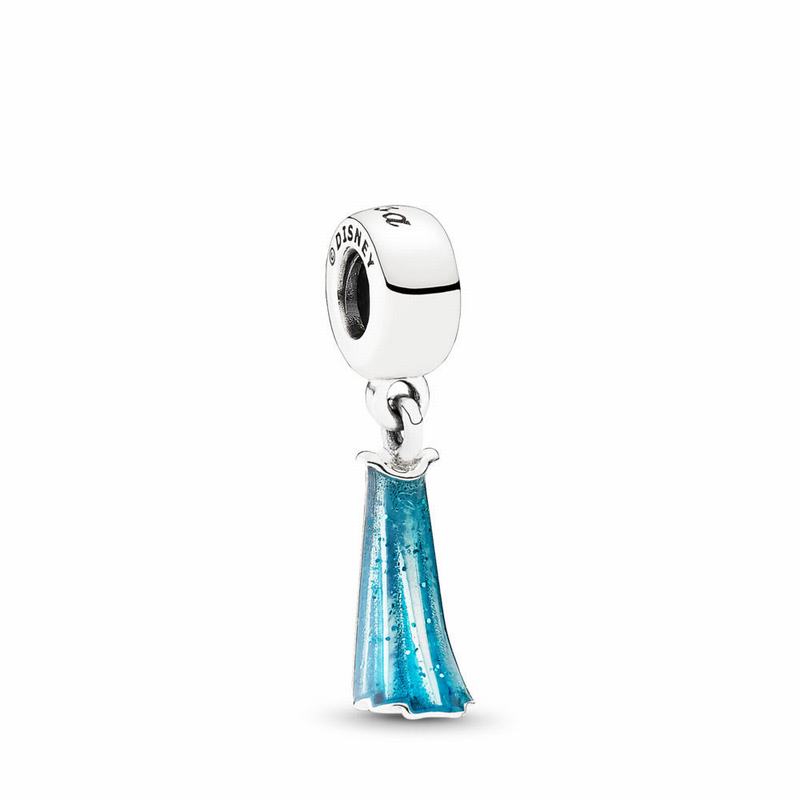 Pandora Australia Disney Elsa's Dress Dangle Charm - Sterling Silver | MVGCNJ659